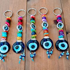 ☆NEW☆トルコのお守り　ナザールボンジュウのキーホルダー（5個セット）