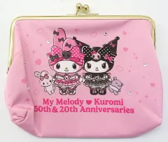 【中古】バッグ マイメロディ＆クロミ がま口ポーチ W周年シリーズ 「サンリオキャラクターズ マイメロディ50周年＆クロミ20周年」