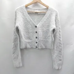 ◇ ⊇ CECIL McBEE セシルマクビー クロップド丈 長袖 カーディガン サイズM グレー系 レディース E  【1502030002805】