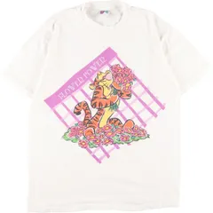 古着 90年代 Pooh POOH くまのプーさん ティガー キャラクタープリントTシャツ USA製 メンズXL ヴィンテージ/eaa361154