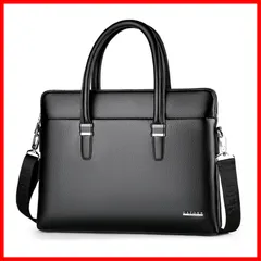 ビジネスバッグ メンズ 軽量トートバッグ PUレザー 鞄 おしゃれ 大容量 ブリーフケース 就活 ハンドバッグ 撥水 耐摩擦 2way A4対応 仕事 通勤 出張 リクルートバッグ ブラック