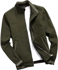 [アスペルシオ] ブルゾン ジップアップ ジャンパー メンズ アウトドア ジャンバー ma-1 ma1 防寒 暖かい アッタカ 防風 裏地 花柄 長袖 ながそで ナガソデ ミリタリー ジャケット ジャケ コート ジップ ライトアウター アウ [カーキ] [L]