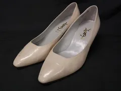 YVESSAINTLAURENT イヴサンローラン レザー ヒール パンプス 表記サイズ 36 1/2 (約24.5cm) 靴 シューズ アイボリー系 DH0155