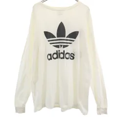 アディダス 90s USA製 オールド トレフォイルロゴ 長袖 Tシャツ L ホワイト adidas ロンT メンズ