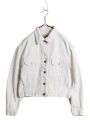 【お得なクーポン配布中!】 90s USA製 バナナリパブリック ホワイト デニム トラッカー ジャケット レディース XS オールド BANANA REPUBLIC Safari&Travel ジージャン