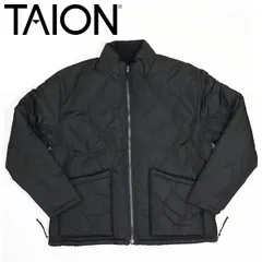 TAION (タイオン) R102BML-1 ミリタリー リバーシブル ハイネック ダウンジャケット TA028 全2色 BLACKxBLACK L