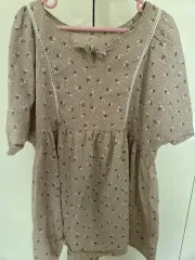 ヴィンテージ フラワー ベビードール ワンピース ベージュ