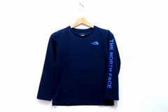 【221665】THE NORTH FACE ザ ノースフェイス  【キッズ・子供服】 140 袖ロゴ 長袖Tシャツ  140 NTJ12286 ネイビー