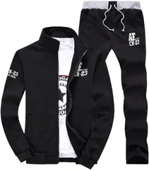 aspersio スエット セットアップ フードなし ストリート ファッションジャージ メンズ スウェット上下 長袖 長ズボン ベーシック ホームウェア 2点セット ブラック( スモークブラック,  L)