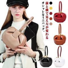 ミニバッグ 送料無料 本革 ブラック 牛革 丸型 かわいい パーティーバッグ レザー ハンドバッグ 本革 レディース#sowa6584925