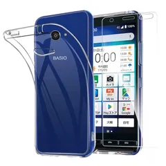 KYOCERA BASIO4 KYV47/かんたんスマホ2 A001KC/かんたんスマホ2+ A201KC 【液晶ガラスフィルム1枚付き】Mutucu ケースカバー 京セラ透明ソフトカバー クリア TPUスマホケース 保護カバー レンズ保護 ストラップホール付