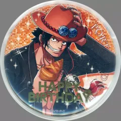【中古】バッジ・ピンズ ポートガス・D・エース バースデー缶バッジ＆缶バッジカバー 「ワンピース」 麦わらストア限定