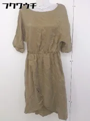 ◇ IENA イエナ ウエストゴム ボートネック 長袖 膝下丈 ワンピース サイズ38 キャメル系 レディース  【中古】 【1202180002518】