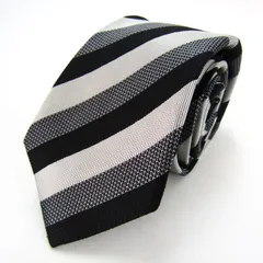 アレクサンダージュリアン ブランド ネクタイ ストライプ柄 チェック柄 格子柄 シルク PO メンズ ブラック Alexander Julian 【中古】