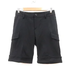 ハッシュアッシュ HusHusH ハーフパンツ ショート ロールアップ 2 黒 ブラック /MS