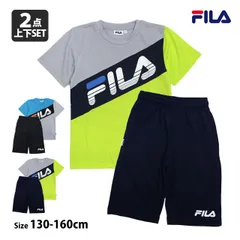 FILA Tシャツ ハーフパンツ 上下セット フィラ ジュニア キッズ 男の子 半袖 子供 セットアップ 吸汗速乾 130cm 140cm 150cm 160cm 2色 d2617