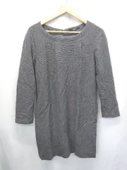 ◇ ⊇ 未使用 VICKY ビッキー ウール混 長袖 ミニ丈 ワンピース サイズ2 グレー系 レディース E  【1507160003784】