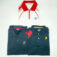 [3点セット] ヨネックス YONEX プリンス ゲームシャツ ユニフォーム L メンズ テニス バドミントンウェア