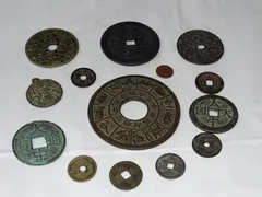 2535.　1867年　慶応3年　水戸　虎銭　絵銭　古銭　レプリカ品　？ 水戸虎銭 五十文通用 未使用 富国強兵 水戸藩の鋳銭 慶応3年