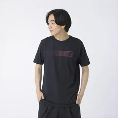 ニューバランス 半袖 Tシャツ メンズ NEWBALANCE Sport Essentials Stacked Logo ヘザーテック グラフィック プリントT 黒 トレーニング スポーツウェア トップス 吸汗速乾 ドライ  男性/MT41071-BK