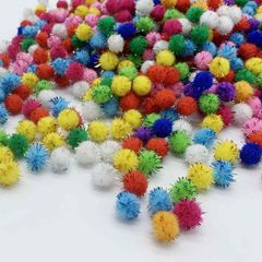 2000個 ポンポンボール キラキラ ラメボール 直径1cm 毛球 小玉 DIY手芸材料