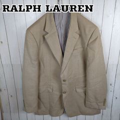 Lauren Ralph Lauren ローレン テーラードジャケット フォーマル フラップポケット センターベント ベージュ (メンズ 40R) 古着