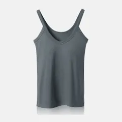 ☆ ダークグレー ☆ M ☆ ブラトップ タンクトップ ナイトウエア カップ付き yackbra5167 ブラトップ カップ付 タンクトップ インナー 肌着 下着 ナイトウエア パジャマ ノンワイヤ ルームウェア シンプル 無地 おしゃれ オシャレ 部屋着