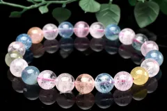 メリー⭐️アクアマリン　ピンクシラーアクアマリン　天然石　ブレスレット ピンクシラーアクアマリン#ap02〔激レア〕 ブレスレット