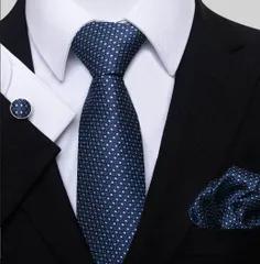 ネクタイ ポケットチーフ カフスボタン　3点セット　結婚式　発表会 イベント パーティー ダンスパーティー 卒業式 入学式 入社式　ネイビー　シルバー　ライトブルー色　格子柄　ストライプ柄　ワイシャツ　メンズネクタイ　チーフ　ハンカチ　カフス　セット 格安