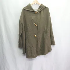 ◇ ⊇ n'Or ノアール 裏起毛 長袖 リラクシングダッフルパーカー サイズF カーキ レディース E  【1409240046448】のサムネイル