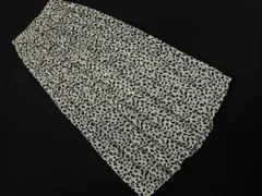 GRL グレイル アニマル柄 プリーツ ロング スカート sizeM/白 ■■ レディース