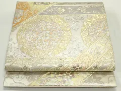 平和屋着物●西陣　川島織物　六通柄　本袋帯　切嵌正倉院花唐草文　金銀糸　正絹　逸品　DAAV9275ob
