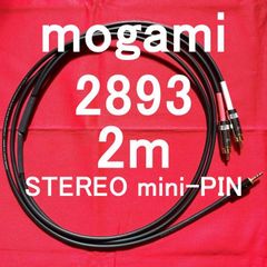 mogami 2893 PC,タブレット,スマートフォン用途他 Stereo mini ⇔ RCA PIN LR 2m
