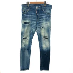 Dsquared2 ディースクエアード ダメージ加工 デニム パンツ サイズ:48  ブルー  メンズ 　241011010332