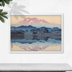 A3サイズ 吉田博 ポスター 糸魚川にて 朝 アートポスター 日本画 風景