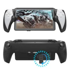 新品 PSポータル 専用 セミハードカバー 滑り止めグリップ PS5 リモートプレイヤー 衝撃吸収 保護カバー (ブラック) [video game]