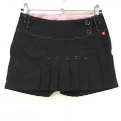 フィラゴルフ キュロットスカート 黒 一部プリーツ  レディース M ゴルフウェア FILA GOLF