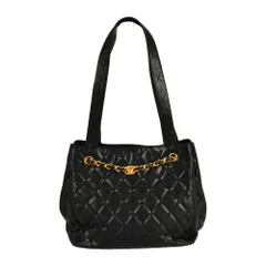 シャネル CHANEL ショルダーバッグ キャビアスキン ブラック ゴールド金具 ターンロック チェーン レディース【中古】