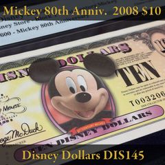 【PMG64】ディズニーダラー 2008年 10ドル ミッキー／80th アニバーサリー