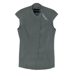 エンポリオ ARMANI(アルマーニ) 斜めボーダー ジッパー ベスト