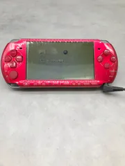 MK73△SONY PSP PSP-3000 本体 赤系 電池パックなし【通電のみ確認】