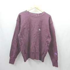 ◇ Θ Champion チャンピオン 無地 長袖 コットンスウェット サイズ表記なし パープル系 メンズ E  【1503060042960】