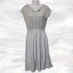 ROPE' PICNIC　ロペピクニック　ワンピース　グレー　レディース　ノースリーブ　38サイズ　襟付き　ウエスト切り替え