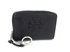 ■新品同様■ TORY BURCH トリーバーチ レザー ラウンドファスナー コインケース コインパース 小銭入れ メンズ ブラック系 BP2868