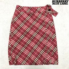 BURBERRY BLUE LABEL スカート ベルト付 ノバチェック柄 36サイズ ピンク バーバリーブルーレーベル