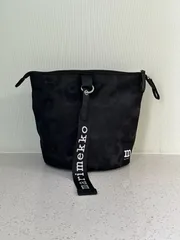 マリメッコ  marimekkoショルダーバッグ ブラックウニッコ sサイズ