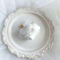 リングドッグ　リングピロー　首輪　指輪　結婚式　指輪収納ケース　ブライダル　犬　ホワイト