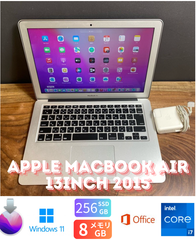 ［美品］Apple MacBook Air 13inch 2015/Core i 7GHz/8GB/SSD256GB/Windows11/Office 2021/351