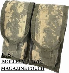 【米軍放出品】☆MOLLE2 M-4 ダブルマガジンポーチ 2個 サバゲー ミリタリー (ネコポス)