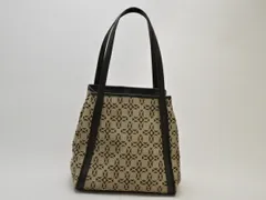 マッキントッシュ MACKINTOSH LONDON キャンバス×レザー トートバッグ 総柄 ダークブラウン×ベージュ レディース e_u F-B6681のサムネイル